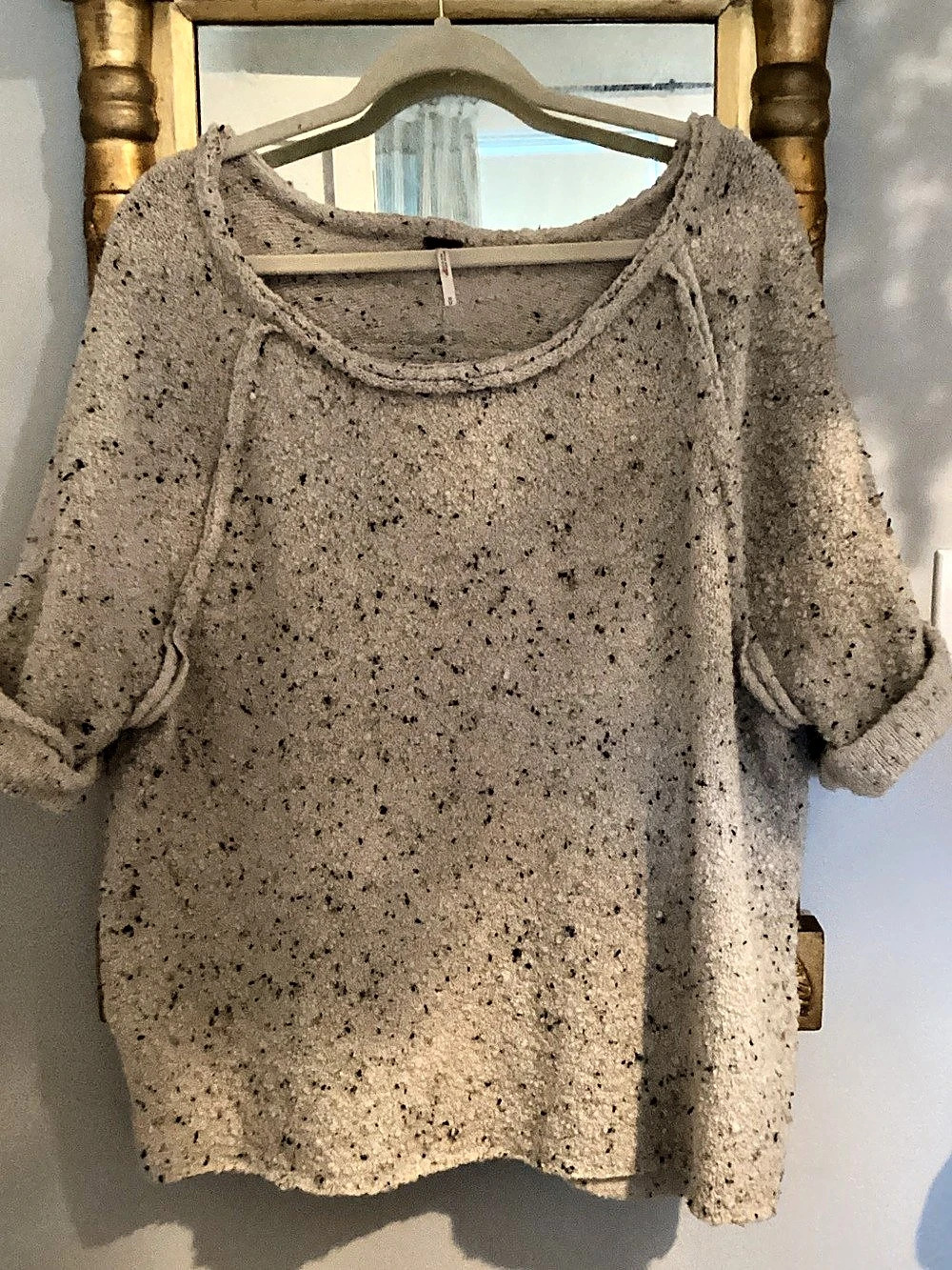 Free People Wool Blend Speckled Knit Sweater Size Medium